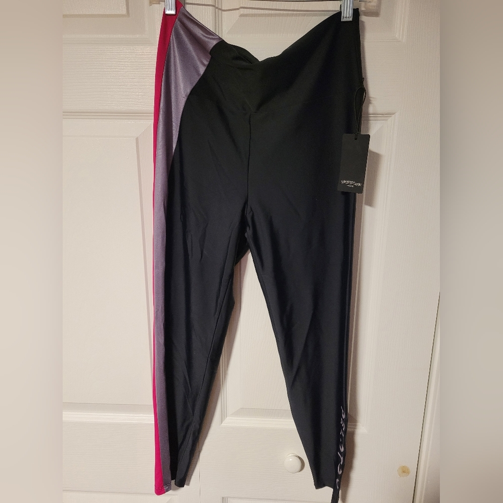 Peloton Black and Pink Athletic Leggings